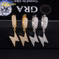 Fine Jewelry Men Hip Hop Drop Earrings Pass Diamond Tester Sterling Silver VVS Moissanite Earrings