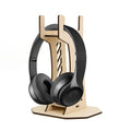 Best Selling Fathers Day Gifts Laser Cut Wooden Headphone Holder Headset Stand for Man's Birthday Gifts