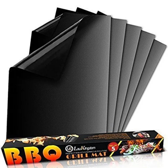 BBQ Grill Mat( Set of 3) Heavy Duty Grilling Sheet  Barbecue Accessories 40*33cm