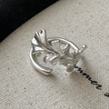 Leaf Wrap Ring 925 Sterling Silver Adjustable Nature Ring Organic Fine Jewelry Handcrafted Botanical Band for Women