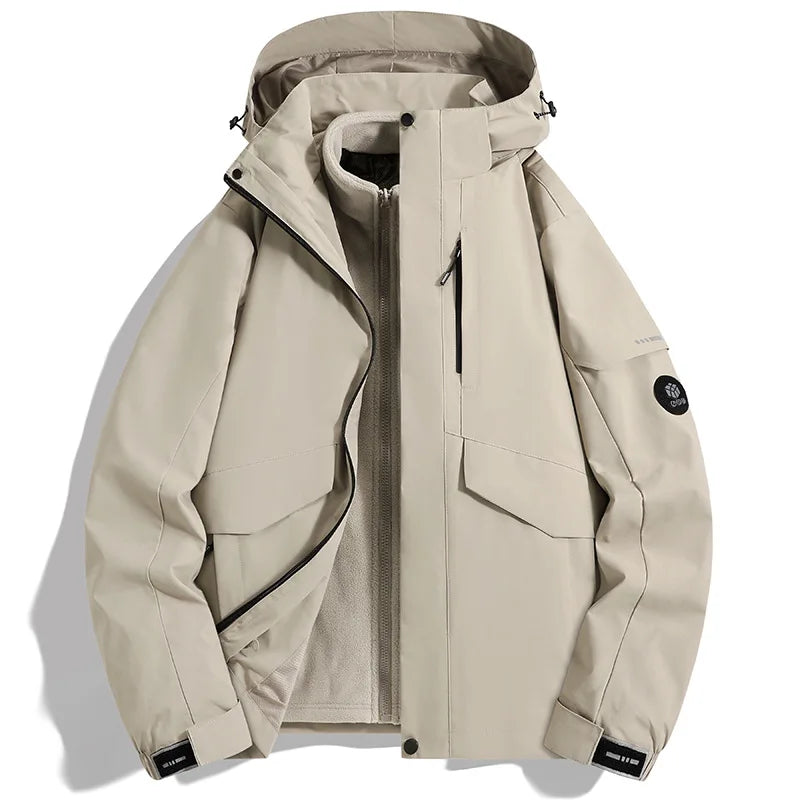 Wholesale Upgraded Assault Suit Three in One Two-piece Set for Men and Women Windproof Cold Proof Waterproof Jacket Hiking Suit