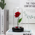 Handmade Flower Glass Bell Jar Dome With Base