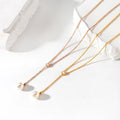 Vintage 18K Gold Plated Stainless Steel Pearl Zirconia Tassel Necklace Waterproof Jewelry Gift for Women for Parties