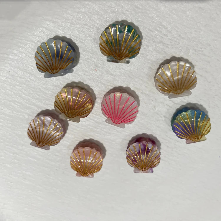 Sweet Girl Style Acetic Acid Shell Clamping Hairpin Side Clip