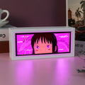 Factory Custom 3D Paper Craft Anime Paper Cut Light Laser Engraved Shadow Box Framed Night Light Box Art Layered Paper