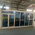 20ft 40ft Durable Steel Prefabricated Glass Container House Mini Curtain Wall Tiny Home with 2-3 Bedrooms Living Office Bathroom