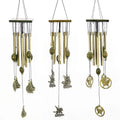 Factory Price Wind Chimes Metal 8 Tubes Horse Boat Fan Butterfly Garden Patio Outdoor Wall Door Hanging Ornament Wind Bells