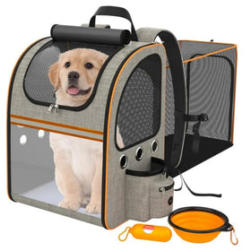 1pc Foldable Cat Backpack Expandable Pet Backpack for Cats Small Dogs Portable Comfortable Dog Bag