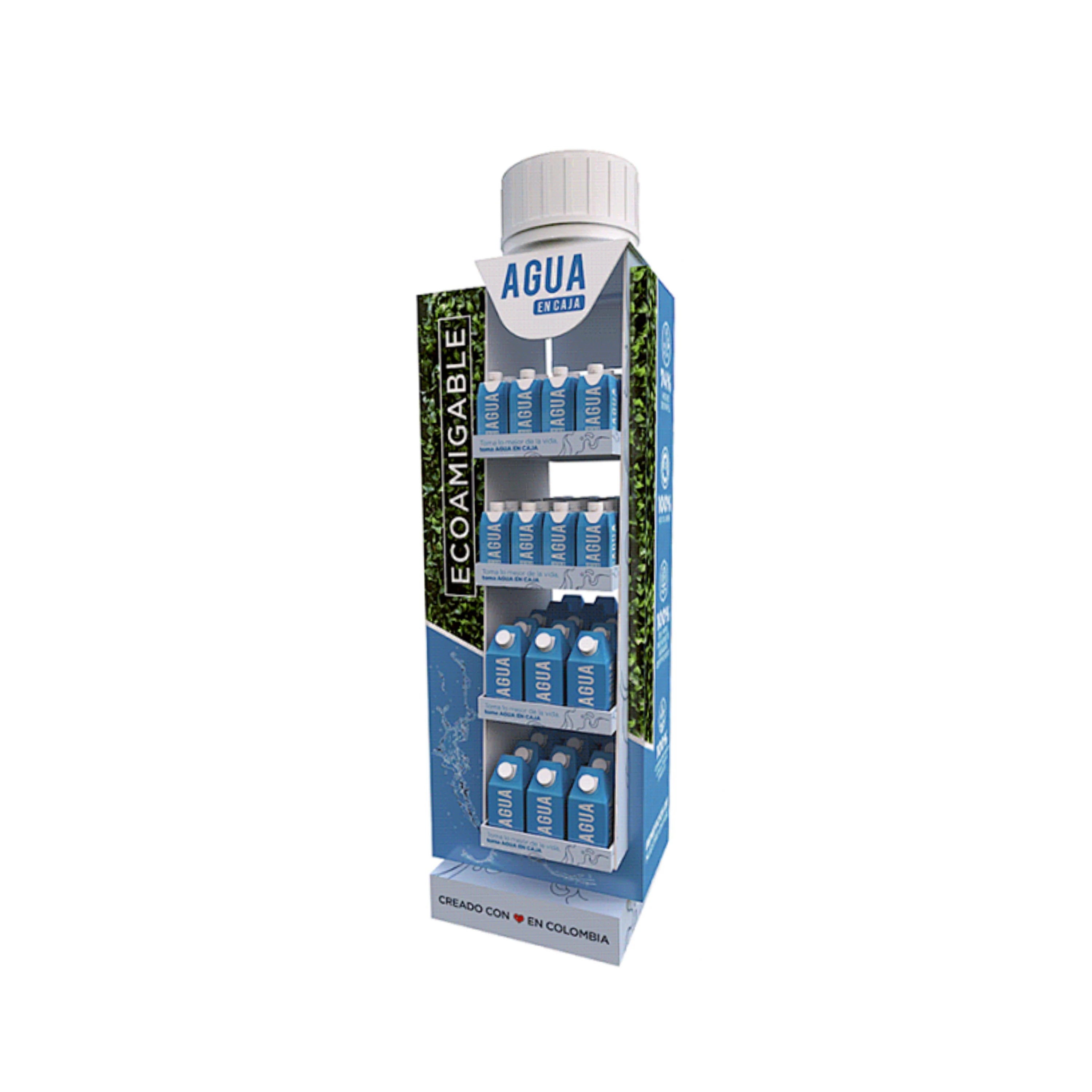 Customizable Cardboard Display Racks Paper Store for Bottle Storage with Custom Size and Logo Standard Carton Product