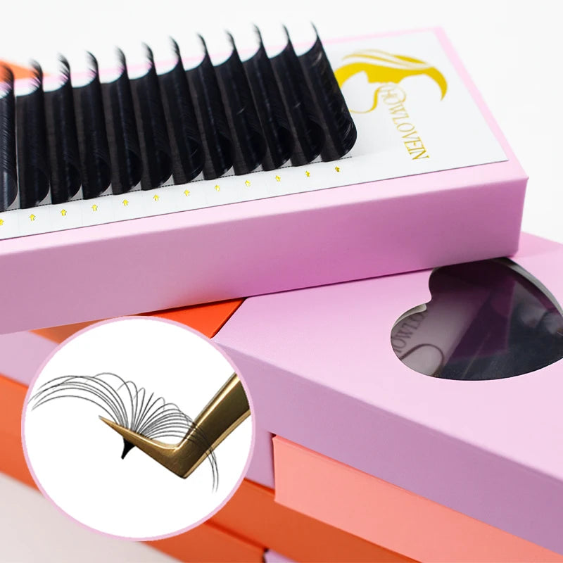 Private Label Korean PBT Mega Volume Lashes Professional Natural Soft Mega Volume Eyelash Extensions
