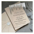Invitations Marriage Gorgeous Plexiglass  Luxury Grey Velvet Envelopes Gold Foil Chateau Acrylic Wedding Invitations