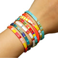 Go2boho New Design Bohemian Stretch Chains Women Fashion Jewelry Beaded Bracelet Summer Colorful Tila Bead Bracelets for Gifts