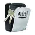Password Keybox Key Safe Box MetalKey Lock Box Wall Mounted Aluminum Alloy Weatherproof 4 Digit Combination Key Storage Lock Box