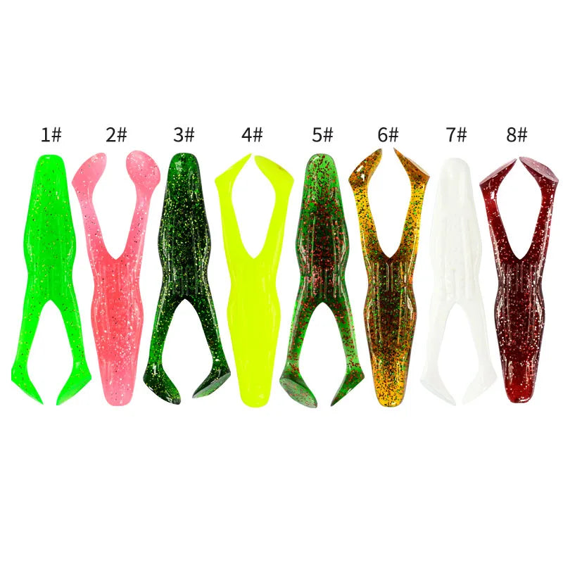 Manufacturer Supply Soft Frog Lure Long Tensile Artifical Frog Baits105mm 12g 2pcs/bag Bass Fishing Frog for Black Fish Rayfrog