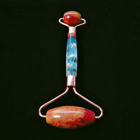 Huiying Ocean Agate Facial Flower Handle Massager Roller Flower Handle Anti-wrinkle Slimming Face Care Clean Tool
