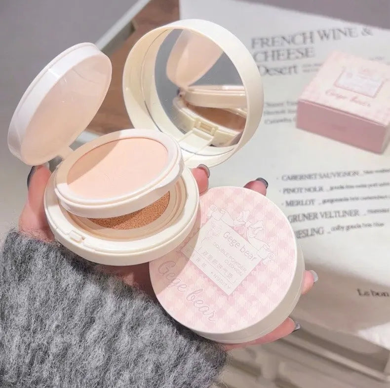 New Style 2in1 Moisturizing Brightening Air Cushion BB Cream Hydrating Full Coverage Concealer Setting Pressed Powder Foundation