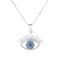 Sterling Silver Devil's Eye Women's Necklace Collarbone Chain Eye Necklace Eye Bead Pendant