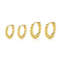 EH1073 Fashion 925 Sterling Silver Earrings Jewellery Simple Gold Round Earring Mini Round Ball Bead Hoop Stud Earrings