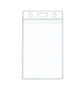 Vertical Transparent PVC Card Holder ID Badge Holder Sealable Waterproof Zip Type Clear PVC ID Card Protector Holder