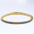 Xingyue High Quality 4mm 18k Gold Plated Sterling Silver S925 Gra Black Diamond Mossanite Moissanite Tennis Bracelet for Women