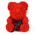 O-X431 Wholesale Cheap Valentine Luxurious Rose Teddy Bear Valentines Gift 25cm Foam Rose Bear in Gift Box