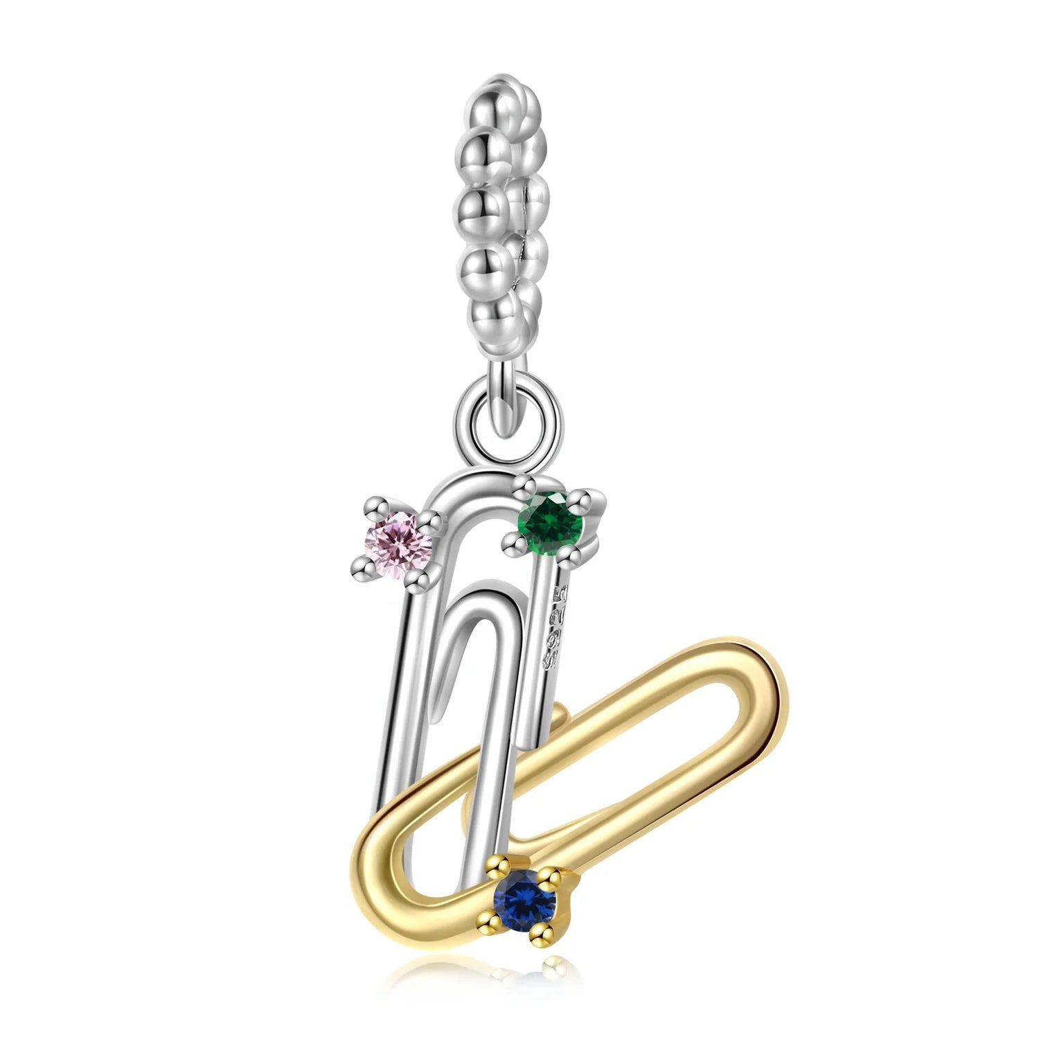 Paperclip Pendant for Charm Bracelet Necklace Real 925 Sterling Silver Forever Love Beads Fit Women Jewelry Dropshipping Gift