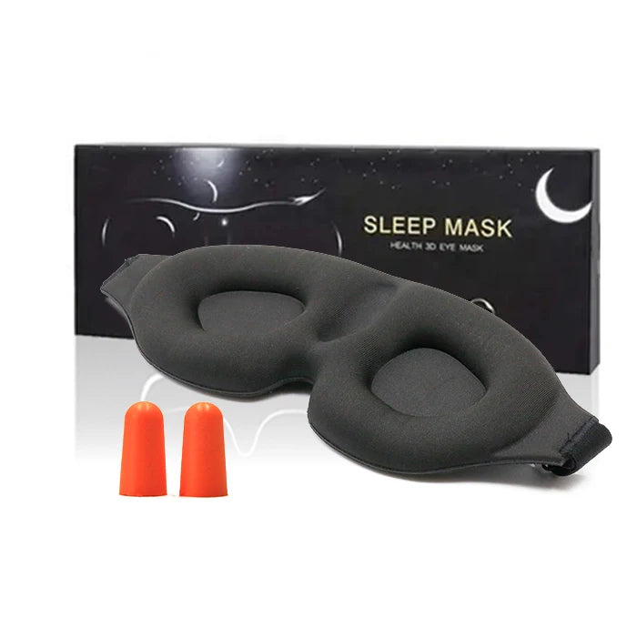 3d Eye Mask Sleep Blindfold Poly Bag and Foam Earplug