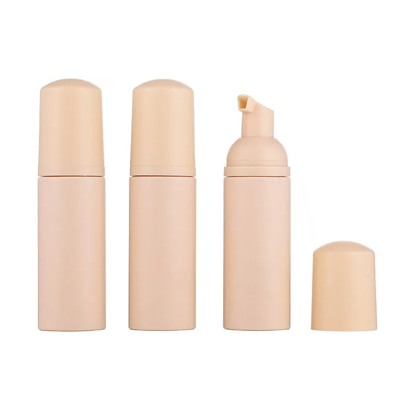 In Stock Apricot Color Foam Pump Bottles Empty Eyelash Soap Foam Pump Bottle 30ml 50ml 60ml Hand Soap Cleansing Bottles