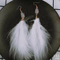 Temperament Feather Plush Earrings Fashionable Exaggerated Earrings for Women