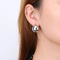 Chris April Fashion Jewellery 316L Stainless Steel Pvd Gold Plated Non-tarnish Round Ball Hoop Earrings