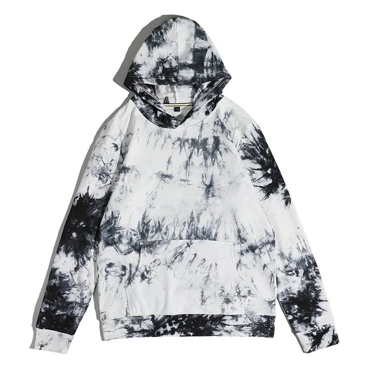 High Quality Blank Tie-dye Hoodie Custom Logo Cotton Tie Dye Hoodie Set Men Tie Dye Hoodie
