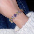 Natuna 2024 Wholesaler Luxury Zircon Bohemian Flower Charm Bracelet for Women Mother's Day Gold Plated