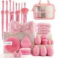 34Pcs Beauty Tools Kit Makeup Brush Set Velvet Triangle Powder Puff Water-drop Cosmetic Beauty Egg Mini Sponge Finger Puff Face