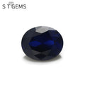 China Guangxi Direct Factory Oval Cut Synthetic Blue 34# Nano Gemstone for Jewelry