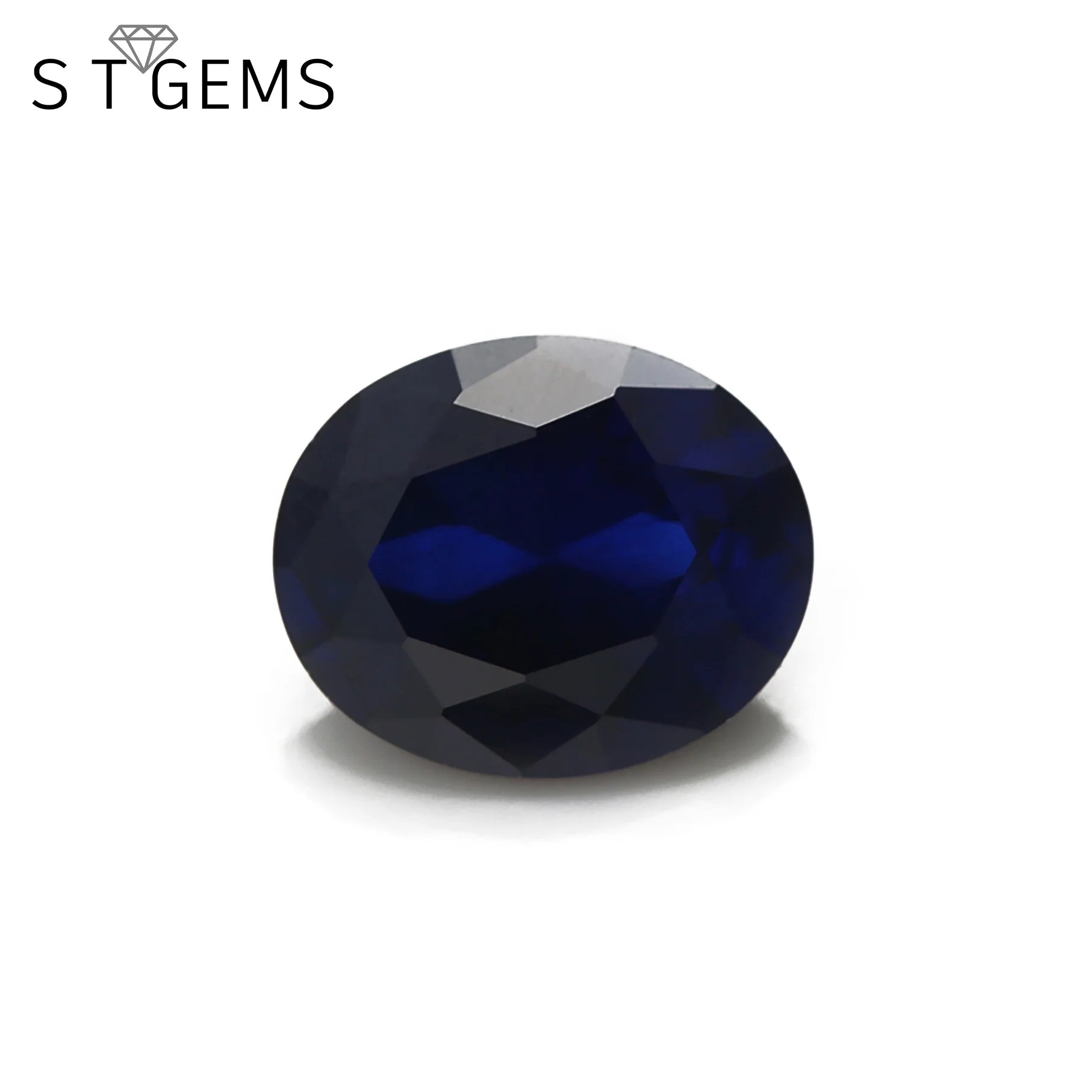 China Guangxi Direct Factory Oval Cut Synthetic Blue 34# Nano Gemstone for Jewelry
