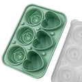 6 Cavity Rose Ice Ball Mold Frozen Whiskey Heart Combination Ice Tray Food Grade Silicone Home Making Ice Box