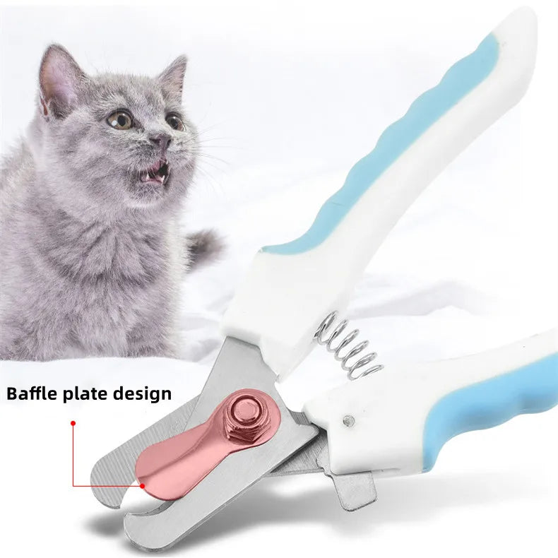 Dog Cat Pets Nail Clippers and Trimmers With Safety Guard to Avoid Over Cutting and Nail File for Large and Small Animals