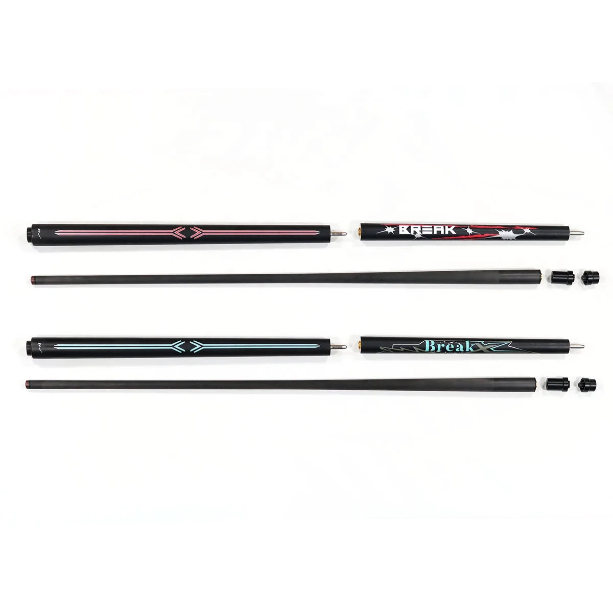 High Quality 2 in 1 Multi Functions Power Break Billiard Cue Taco Carbon Fiber 1/2 Joint Punch Jump Break Pool Cue Stick MegaBDM