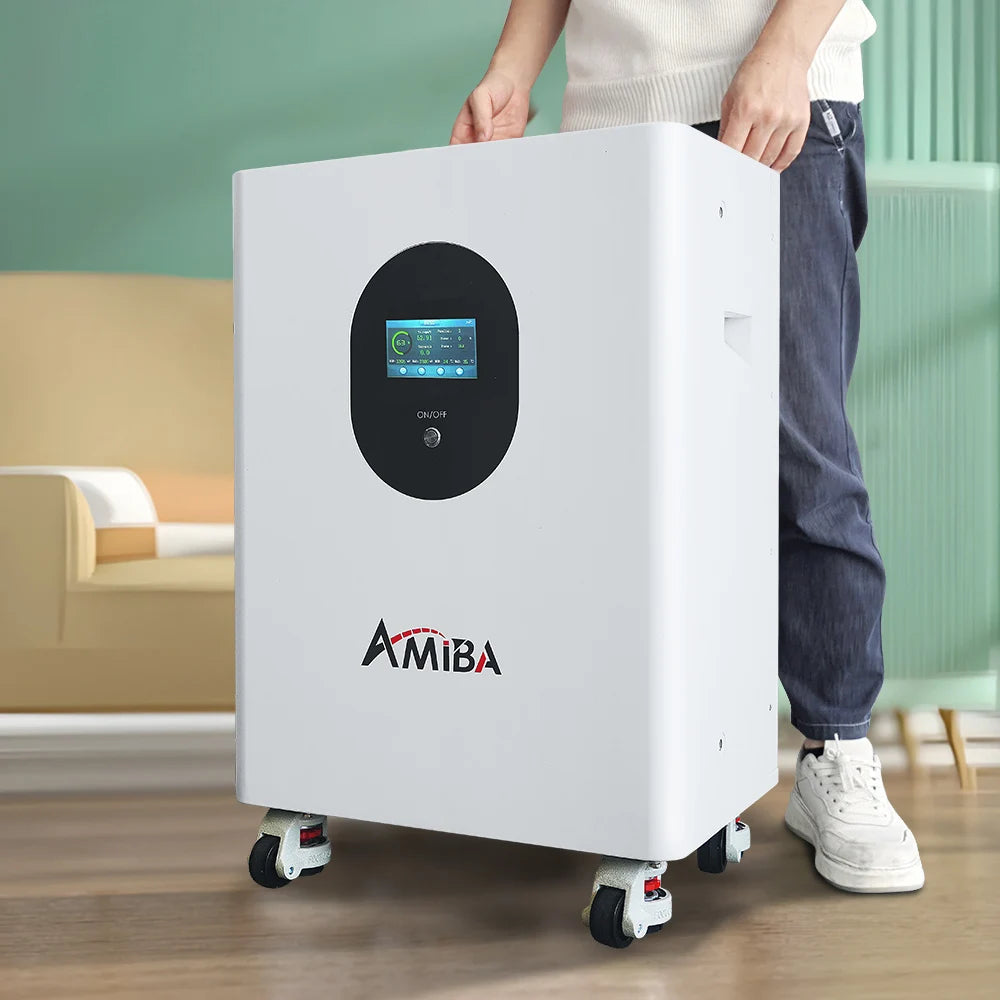 All in One Dc 48V 300Ah 15Kwh Lifepo4 Lithium Battery Wall and Inverter Solar Power Storage Battery for Home with 4 Wheels