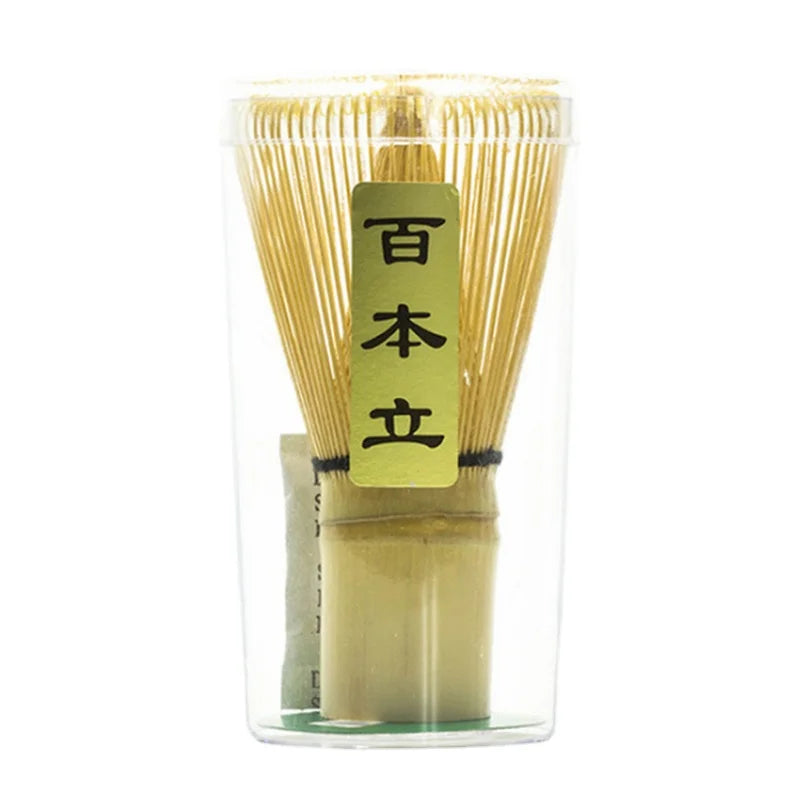 Premium Traditional 100-Prong Matcha Whisk Hot Selling Bambus Bamboo Whisk in Packaging From Thailand