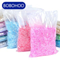 BOBOHOO Rhinestones Resin 3-6mm Starry Colors Transparent Bottom Flatback Non Hotfix Crystal Stone Nail Rhinestones T-shirt DIY