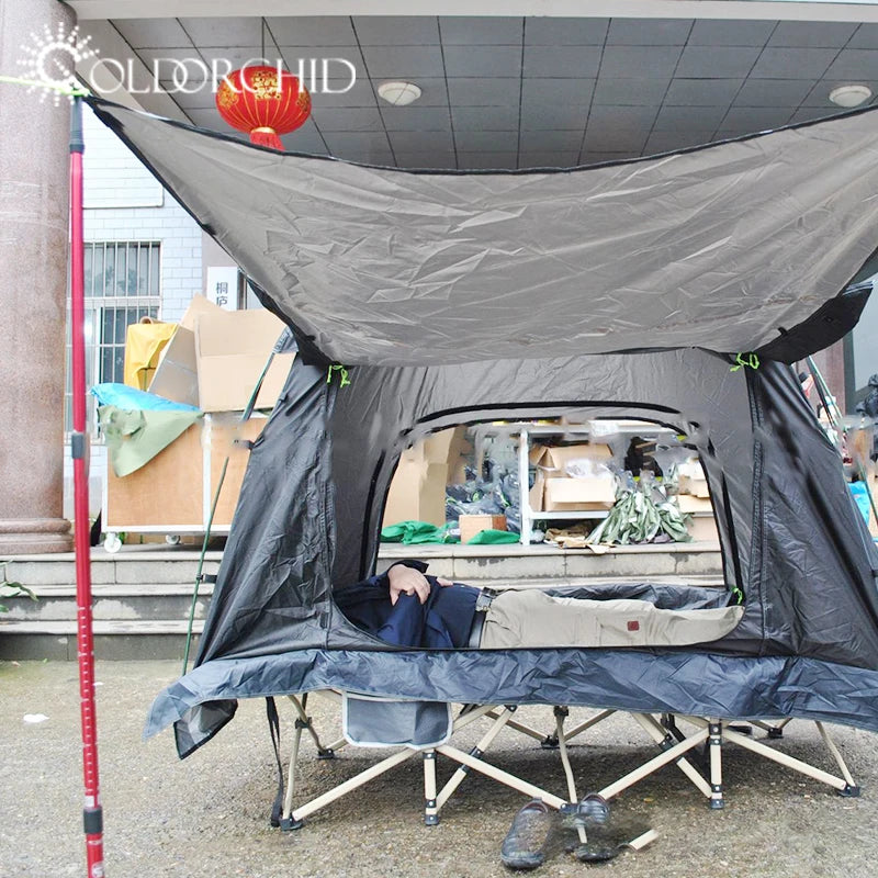 New Design 3-4 Person Off Ground Double Layer Waterproof  Fishing Bed Style Canopy Tent for Outdoor Camping