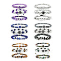 GT 3 PCs/set Natural Irregular Gemstone Bracelet Slimming Healing Stone Bracelets for Women Men