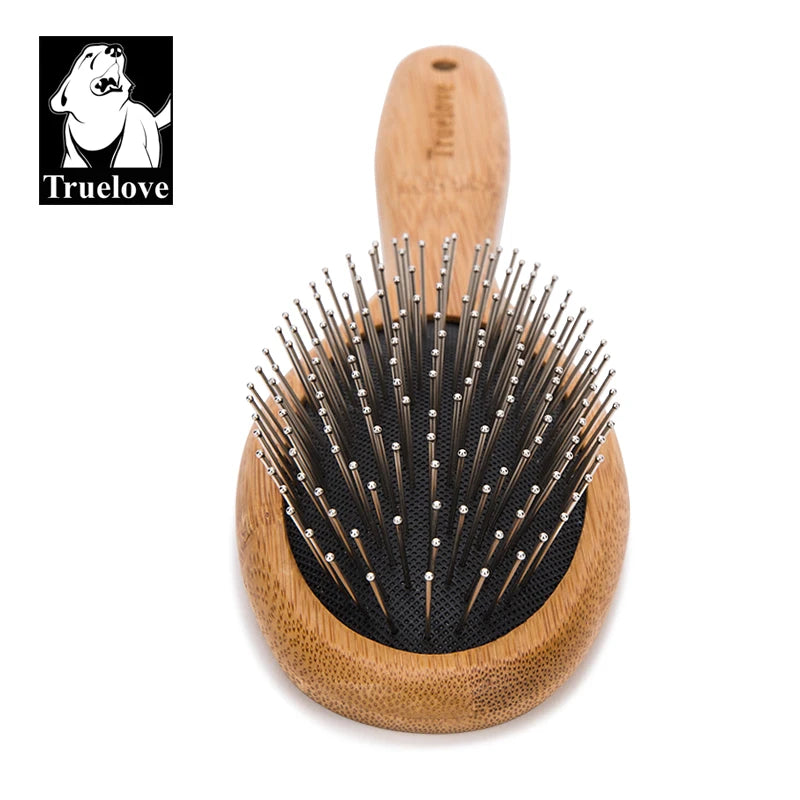 Truelove Bamboo Double Sided Skin Friendly Professional Effective Pet Hair Grooming Brush Dog Cat Long Hair Comb Easy Cleaning MegaBDM