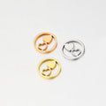 Creative Hollowed Out Heart-shaped Couple Mirror Stainless Steel DIY Customizable Engraved Pendant Accessories