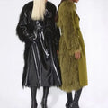 Sheep Fur  Leather Jackets Women Natural Fur Coat Long Ladies Fur Cloth