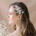 Rhinestones Crystals Pearls Flower and Leaves Wedding Hair Comb Bridal Hairpieces Hair Accessories Bridesmaids Women