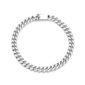Custom S925 8MM Fine Jewelry Unisex Rhodium Plated 18K Gold Miami Cuban Link Bracelet 925 Sterling Silver Women's Party Gift