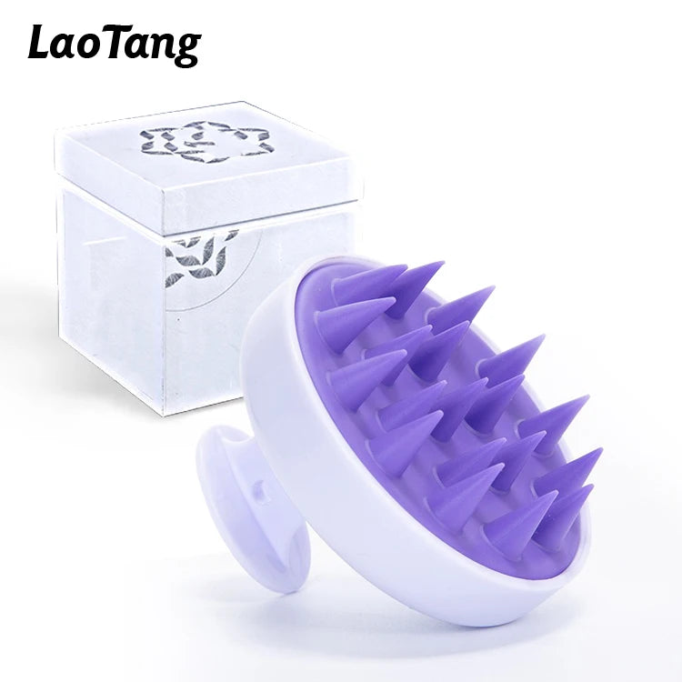 Wholesale Custom Logo Silicone Scalp Care Hair Shampoo Brush Compact Cushion Vent Feature Unique Scalp Massage Brush