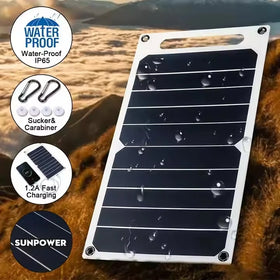23W 18V Portable Solar Charger Power Bank USB Output Fast Charging Waterproof CE for Phone iPhone Laptop Outdoor Emergency